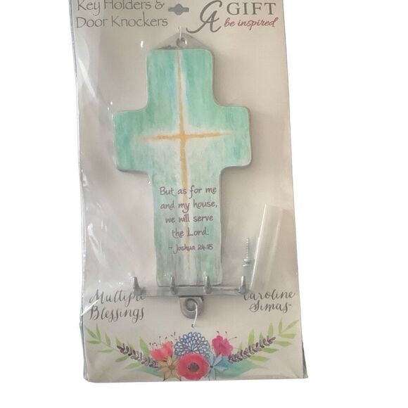 New Cathedral Arts Cross Key Holder By Caroline Simas Blessings - Picture 4 of 8